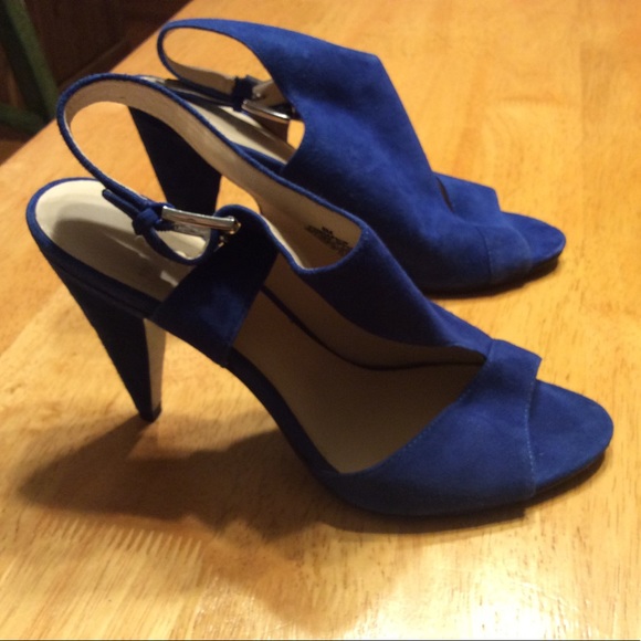 nine west blue suede shoes